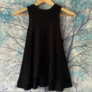 Flowy Ribbed Key Hole Tank Top